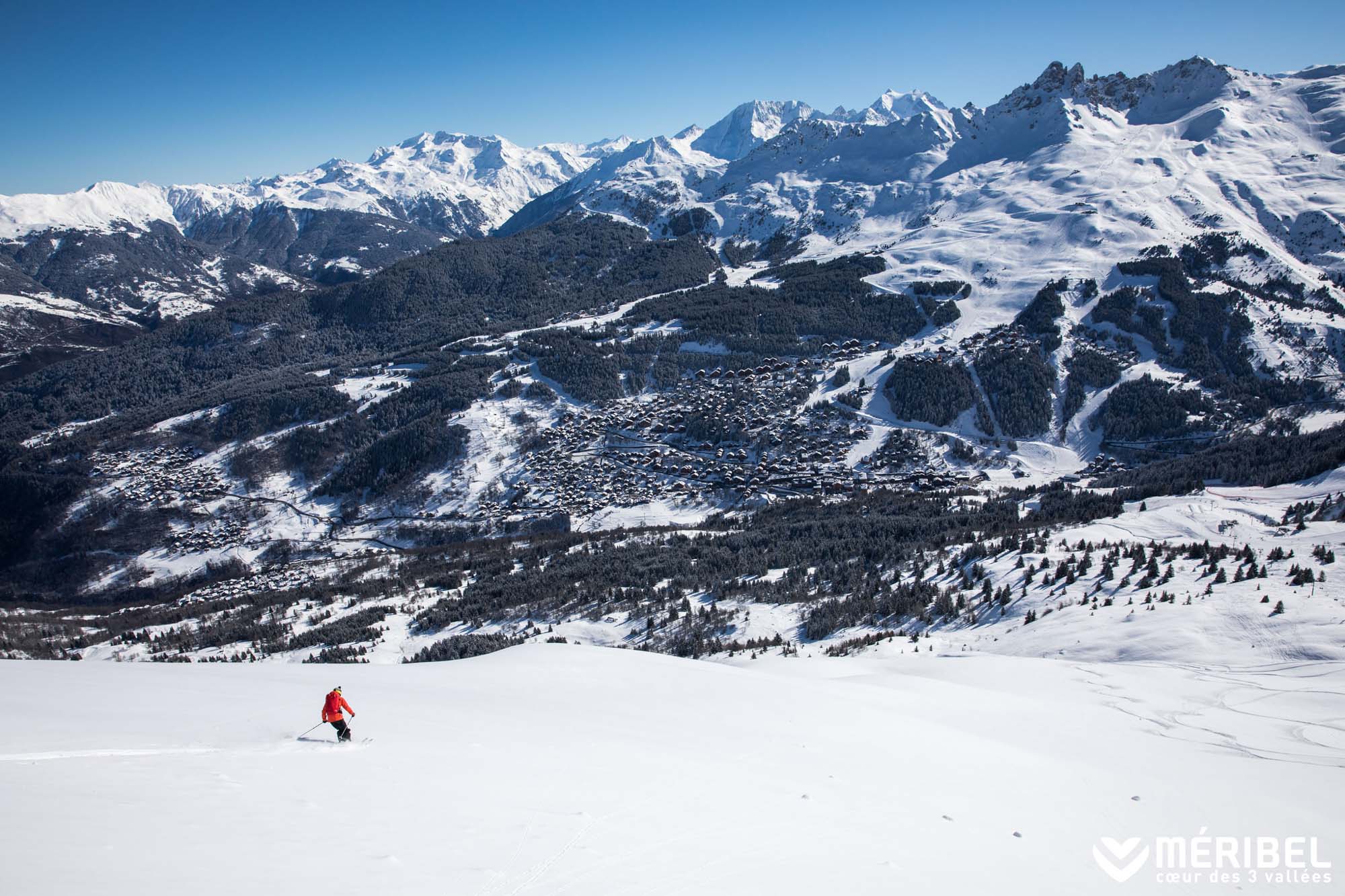 meribel grand ski avec des paysages somptueux