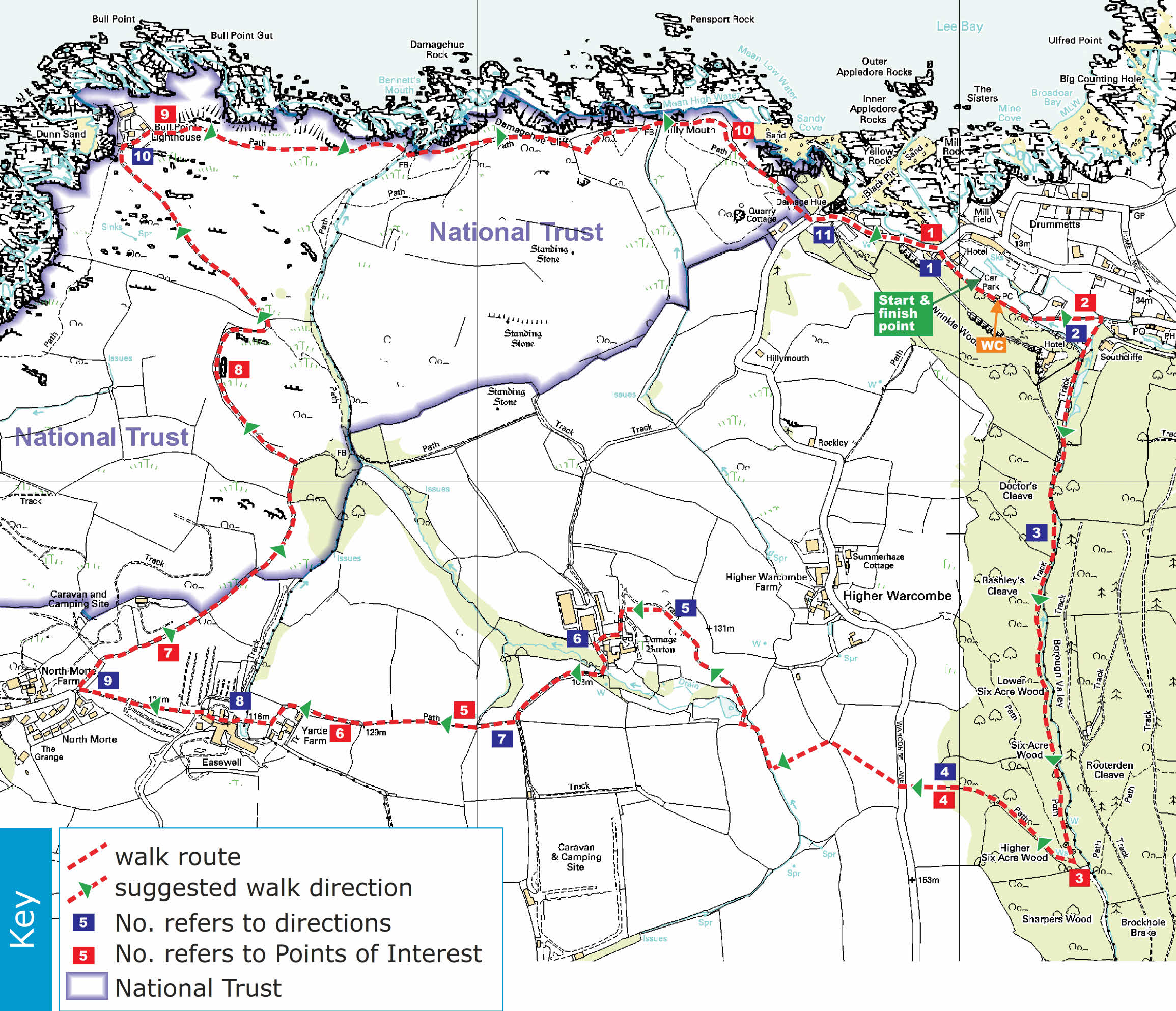 Lee Valley and Bull Point Walk